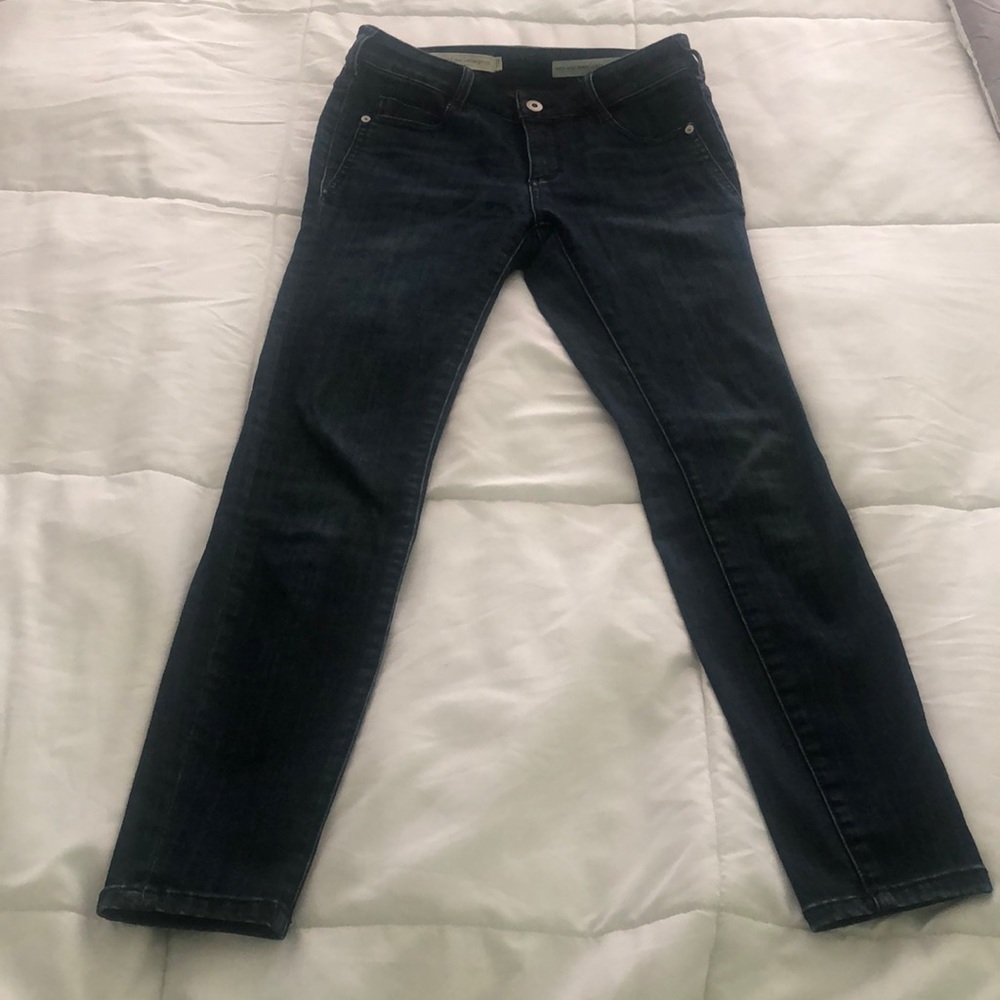 Pilcro and the Letterpress high rise denim dark blue legging jeans size 26